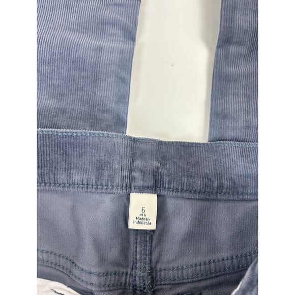 LL Bean Corduroy Pants Womens 6 Reg Favorite Fit Gray Cords Straight Leg 5 pocke - Picture 6 of 14